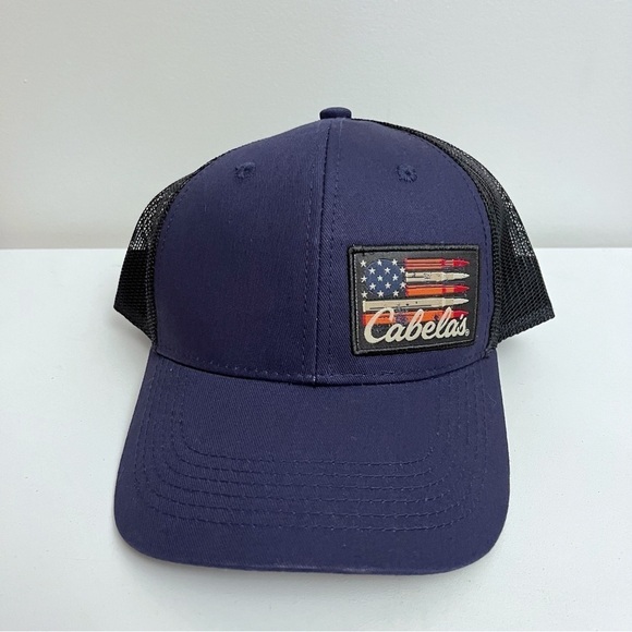 Cabela’s Men’s Navy Blue Mesh Snapback Trucker Hat NWT - Picture 4 of 9